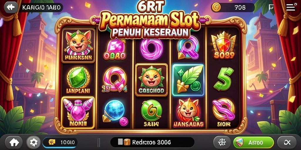 Screenshot gameplay menarik dari 6RT yang penuh warna.