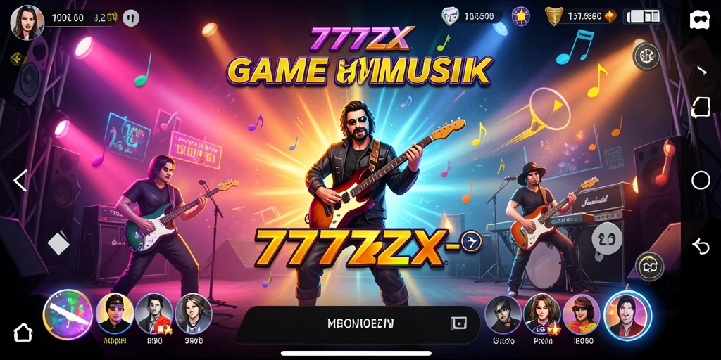 Tampilan menarik dari gameplay 777ZX saat bermain musik.