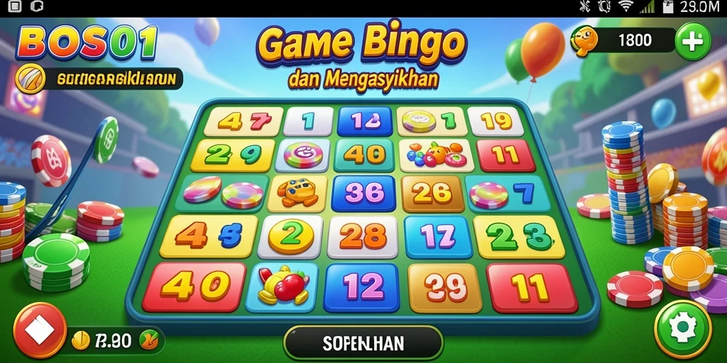 Tampilan gameplay seru dalam permainan Bingo BOS01.
