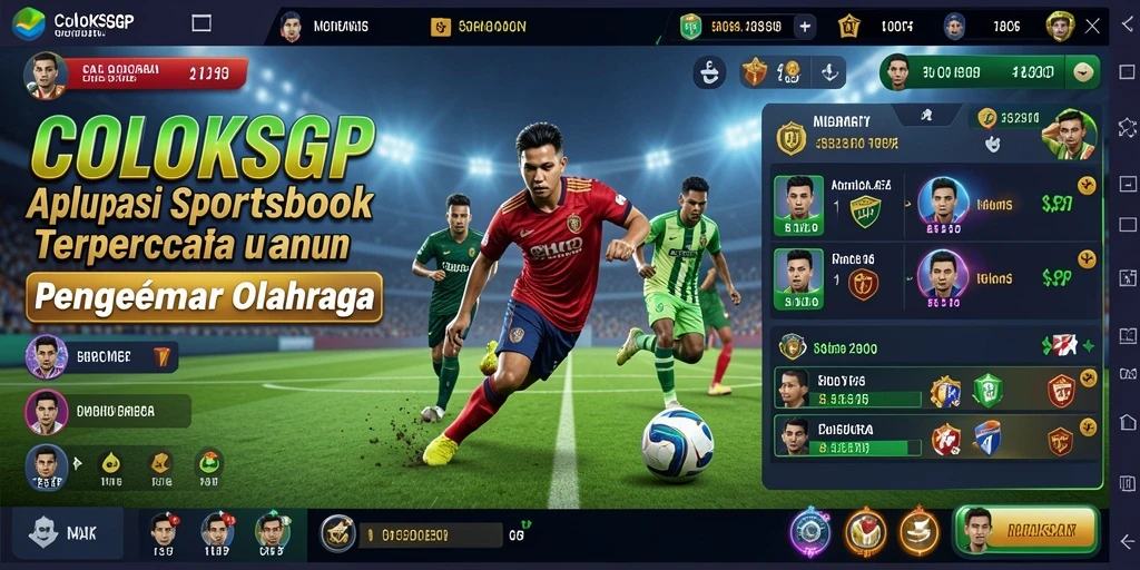 Tampilan menarik dari aplikasi COLOKSGP saat bermain taruhan olahraga.