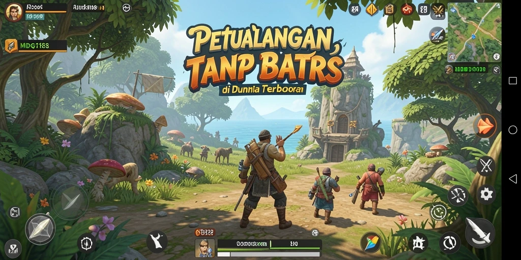 Screenshot gameplay MDG188 dengan dunia terbuka yang mengesankan.