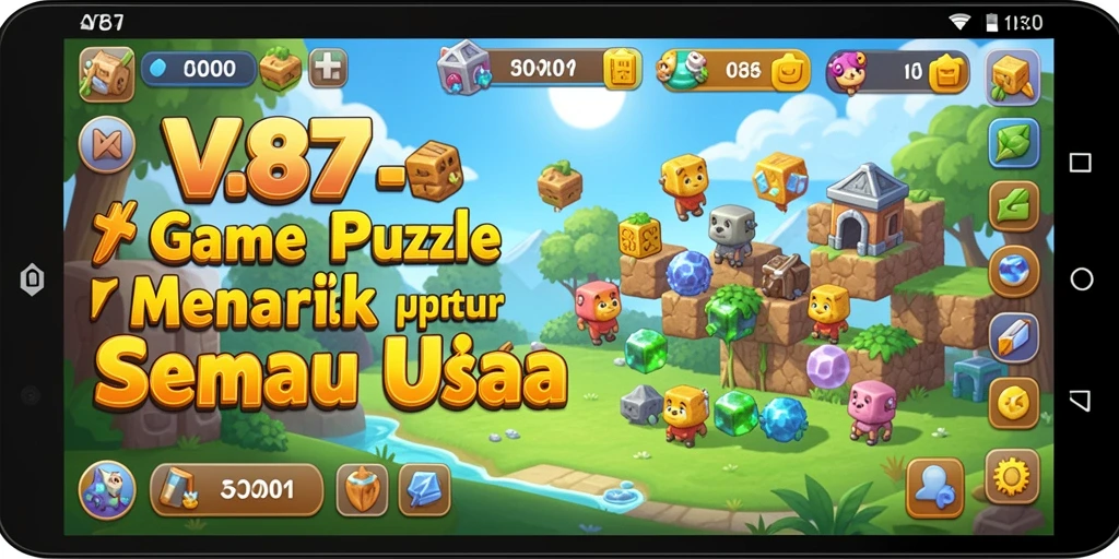 Tampilan menarik dan gameplay yang menantang di V87.